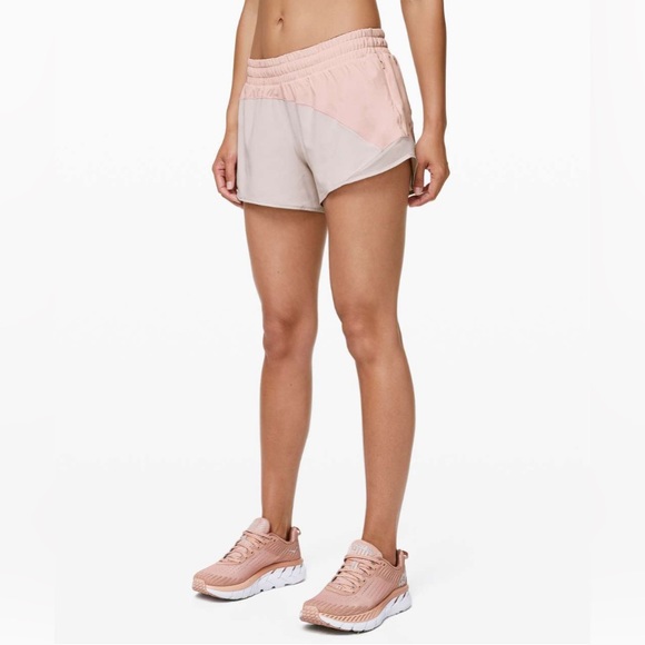 Lululemon Hotty Hot Short *Asym - Butter Pink / Light Chrome / Light Chrome LE - Picture 1 of 5